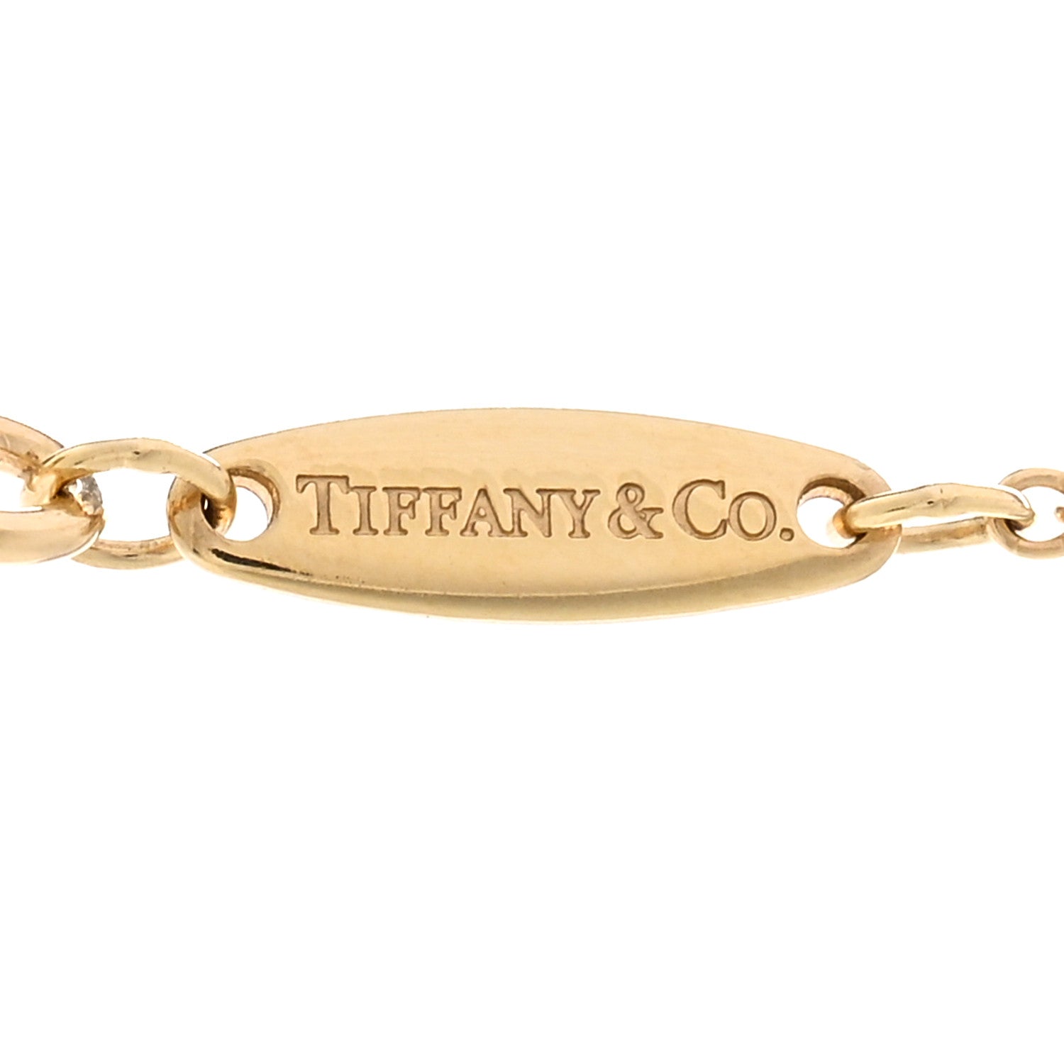 Tiffany 18K Yellow Gold Diamond .14ct Elsa Peretti Diamonds by the Yard Pendant Necklace 4 of 4