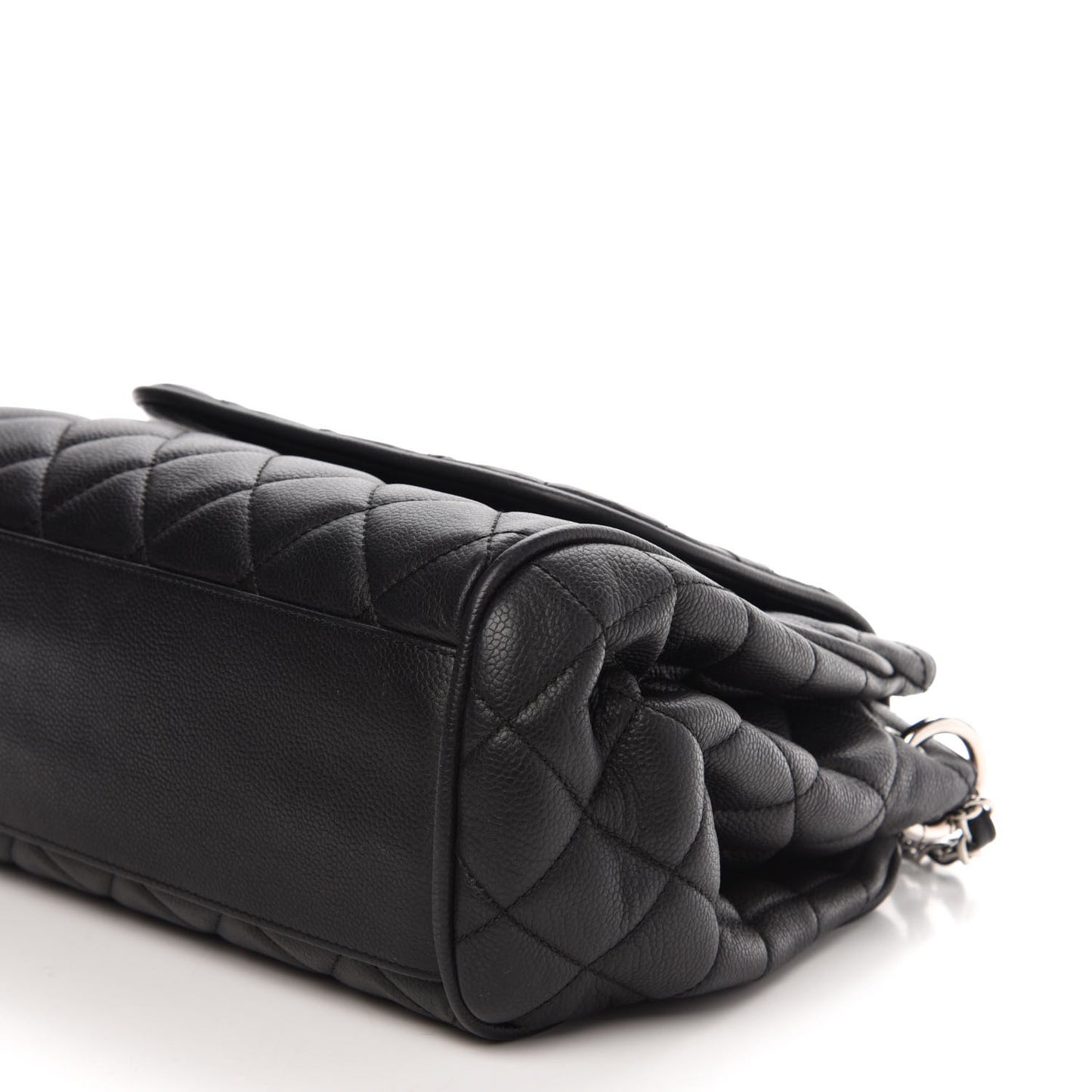 Caviar Quilted Timeless Accordion Flap Black