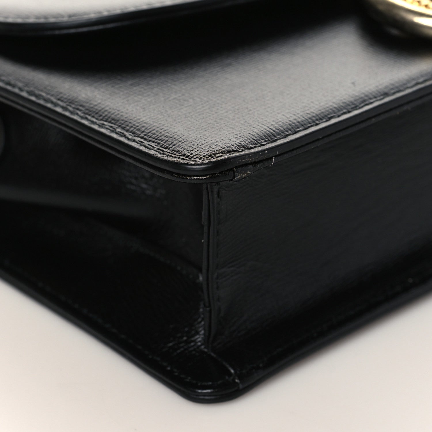 Gucci Textured Calfskin Small Torchon GG Ring Shoulder Bag Black 8 of 10