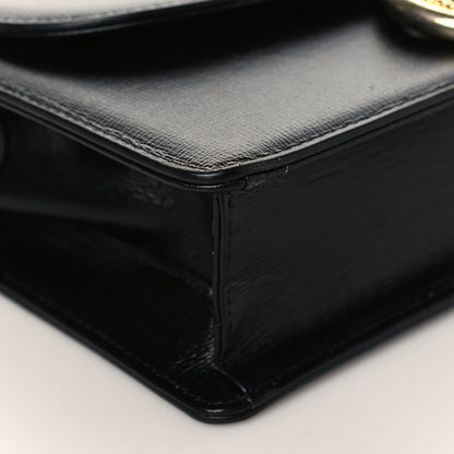 Gucci Textured Calfskin Small Torchon GG Ring Shoulder Bag Black 8 of 10