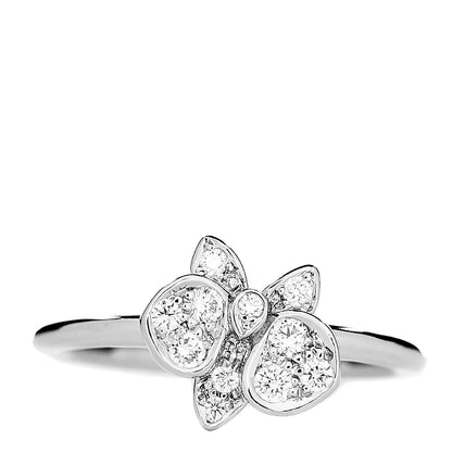 Cartier 18K White Gold Diamond Caresse D'Orchidees Par Ring 48 4.5 1 of 7