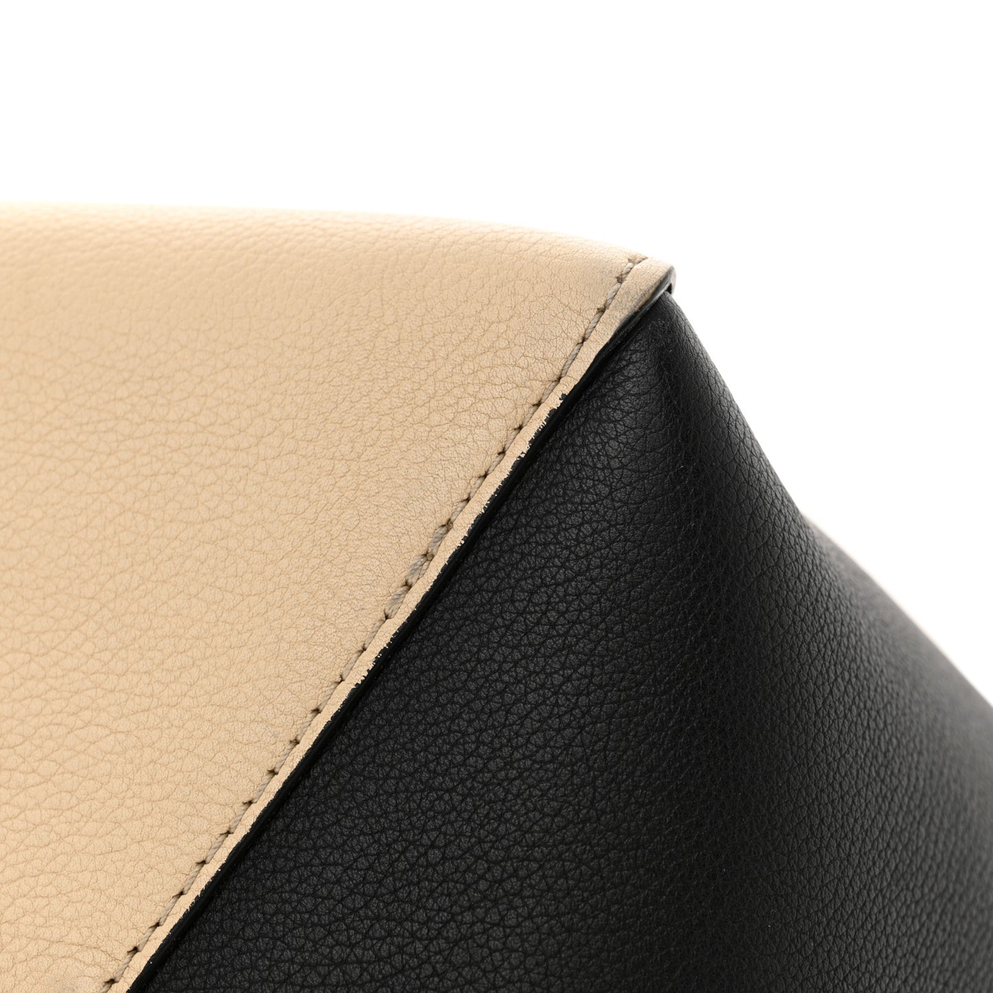 Calfskin Lockme Go Tote Black Vanilla