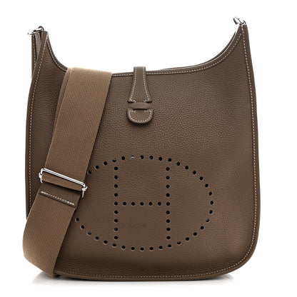 Hermes Taurillon Clemence Evelyne III PM Etoupe 1 of 11