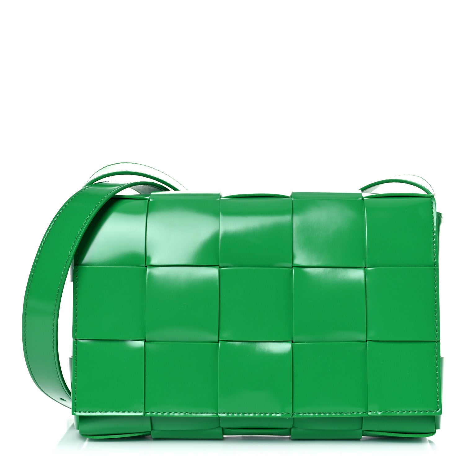 Bottega Veneta Brushed Calfskin Maxi Intrecciato Cassette Crossbody Bag Parakeet 1 of 8