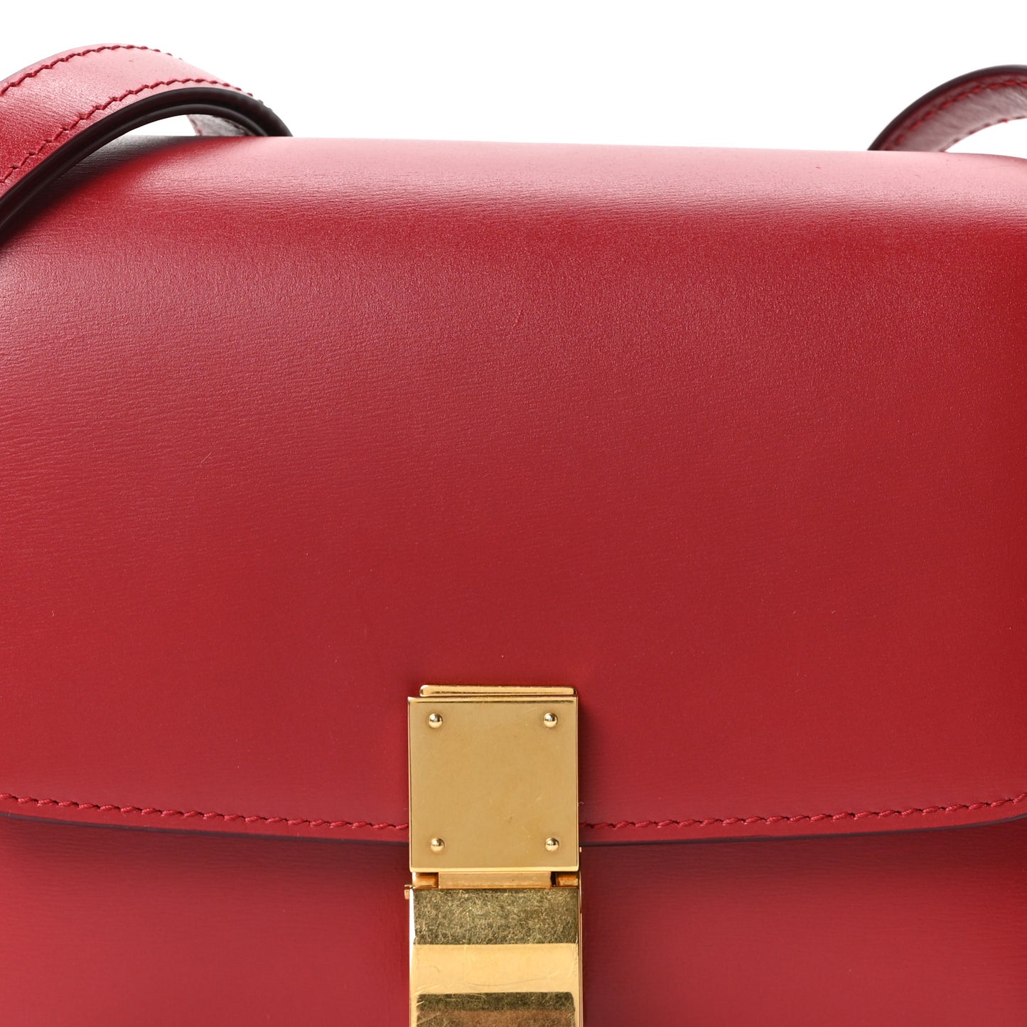 Box Calfskin Small Classic Box Flap Bag Red