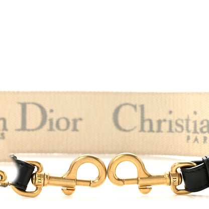 Christian Dior Canvas Embroidered Shoulder Strap Grey 3 of 5
