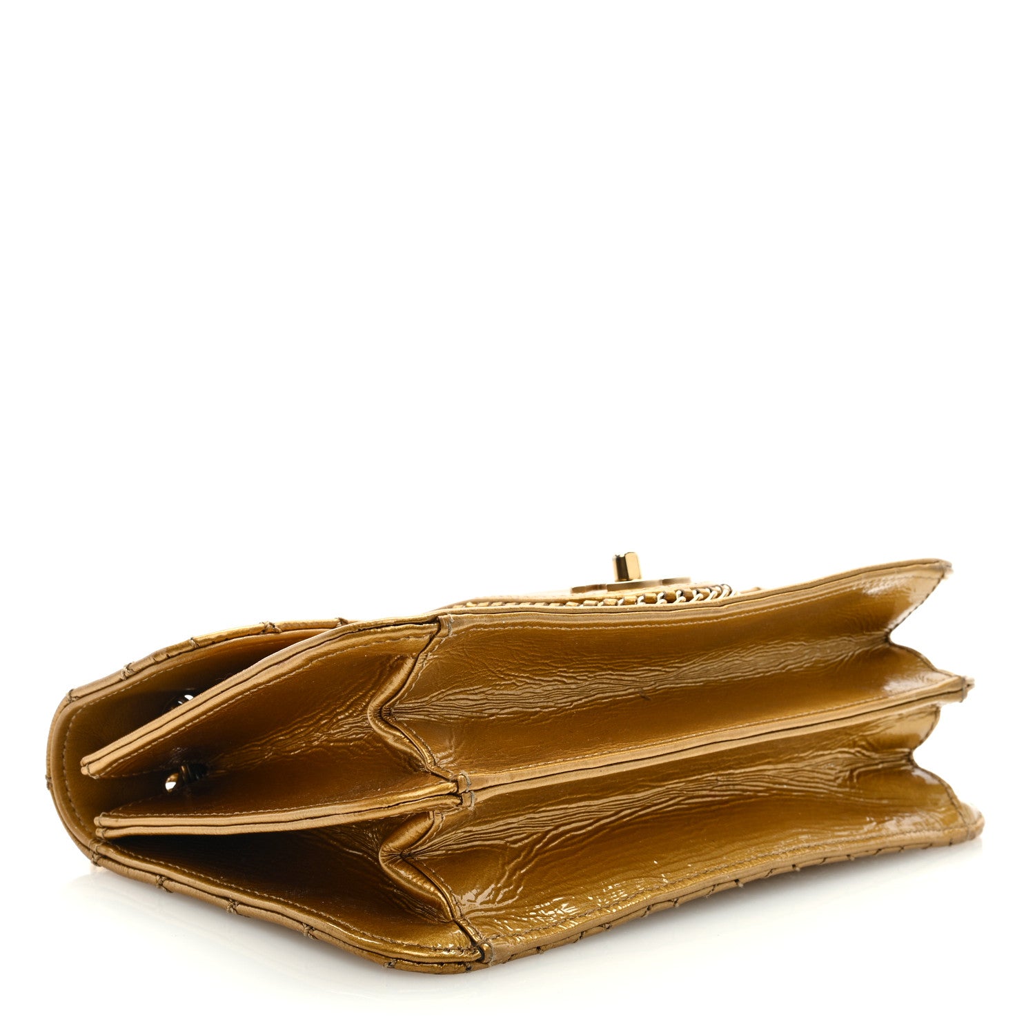 Chanel Patent Medium Madison Flap Gold 4 of 10