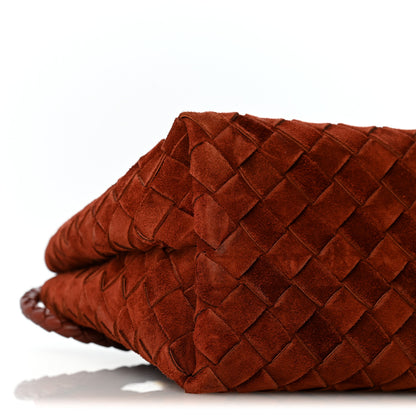 Bottega Veneta Suede Intrecciato Small Andiamo Shoulder Bag Rust 7 of 9