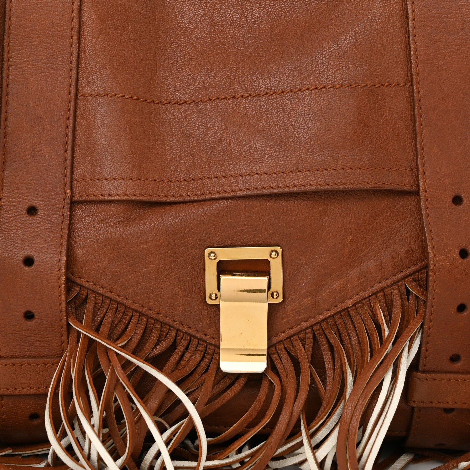 Proenza Schouler Lambskin Fringe PS1 Crossbody Pouch Dune 8 of 16