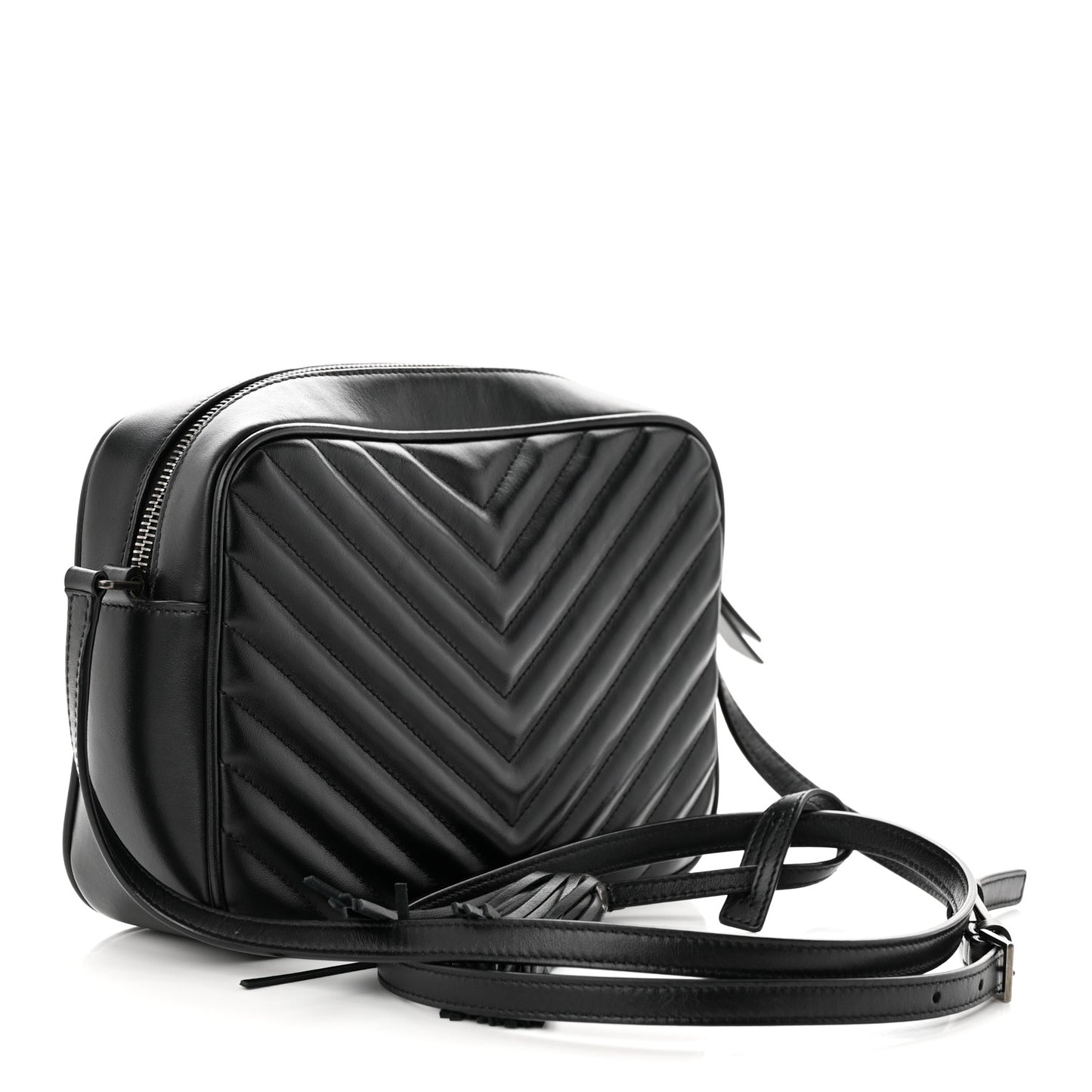 Calfskin Matelasse Monogram Lou Camera Bag Black