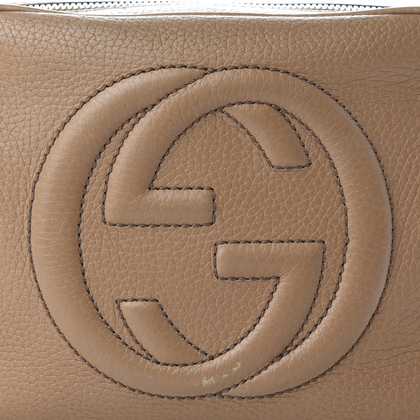 Pebbled Calfskin Small Soho Disco Bag Rose Beige