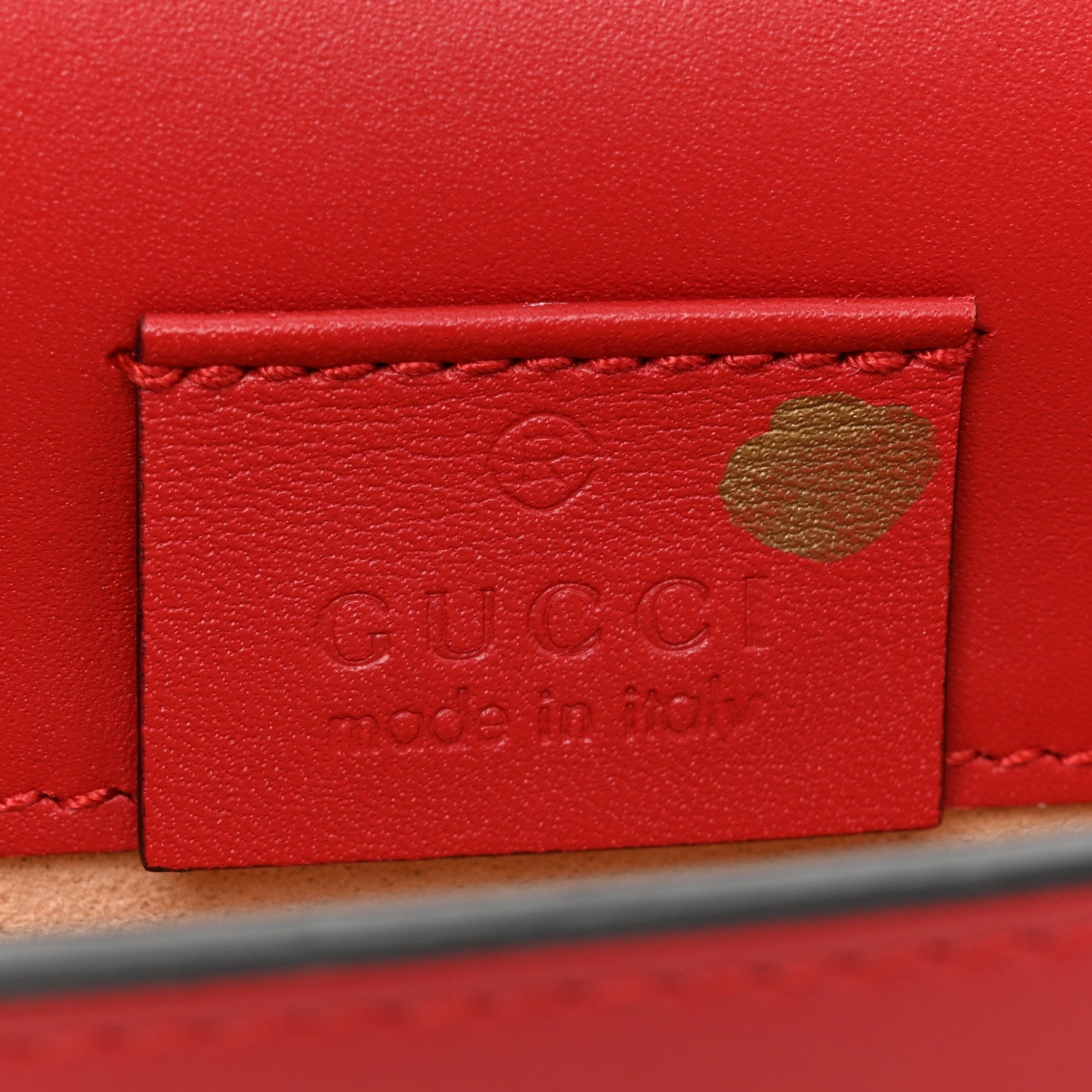 Gucci Calfskin Super Mini Sylvie Chain Shoulder Bag Hibiscus Red 6 of 13
