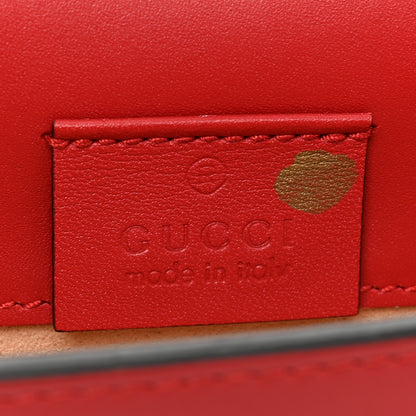 Gucci Calfskin Super Mini Sylvie Chain Shoulder Bag Hibiscus Red 6 of 13