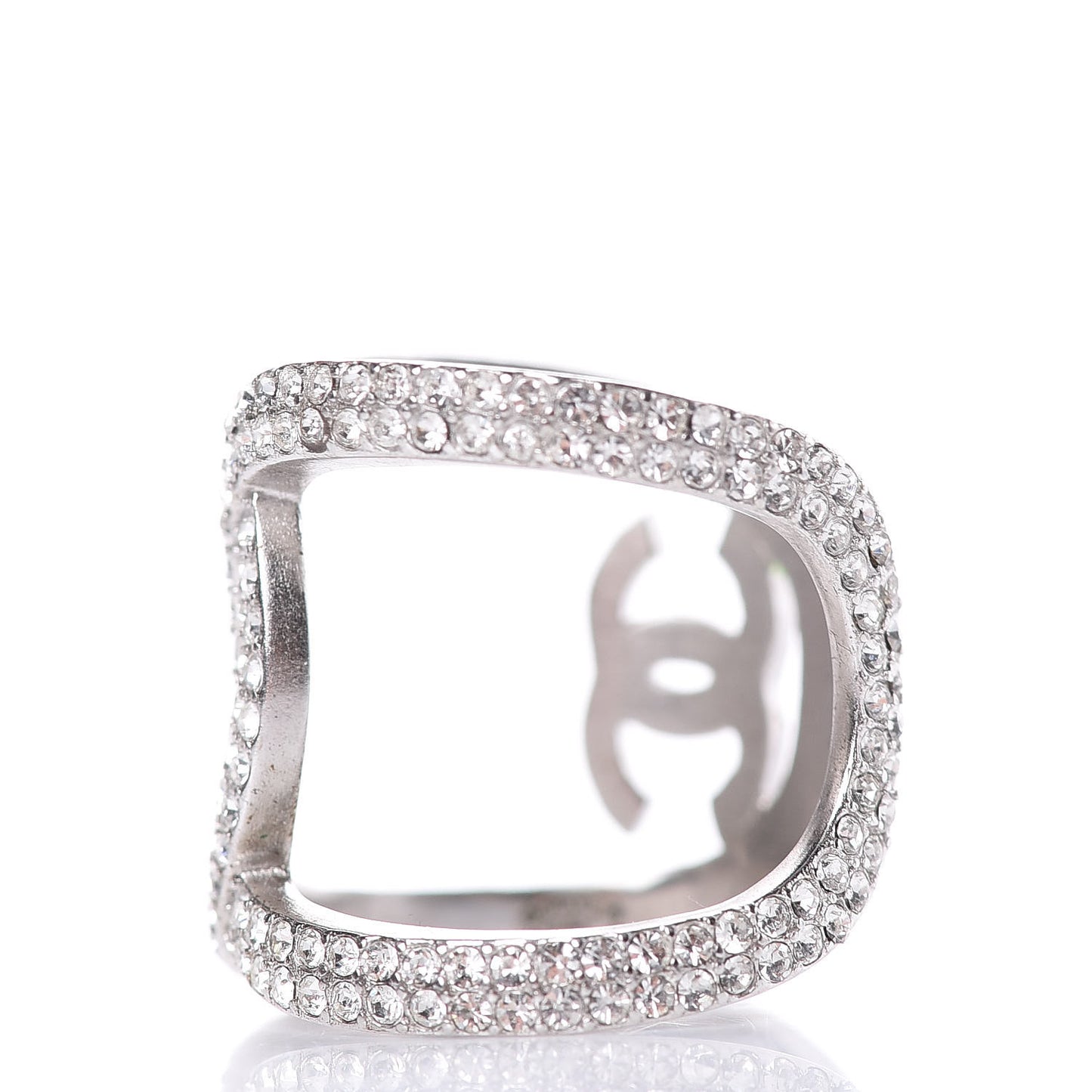 Crystal CC Ring 5.5 Silver