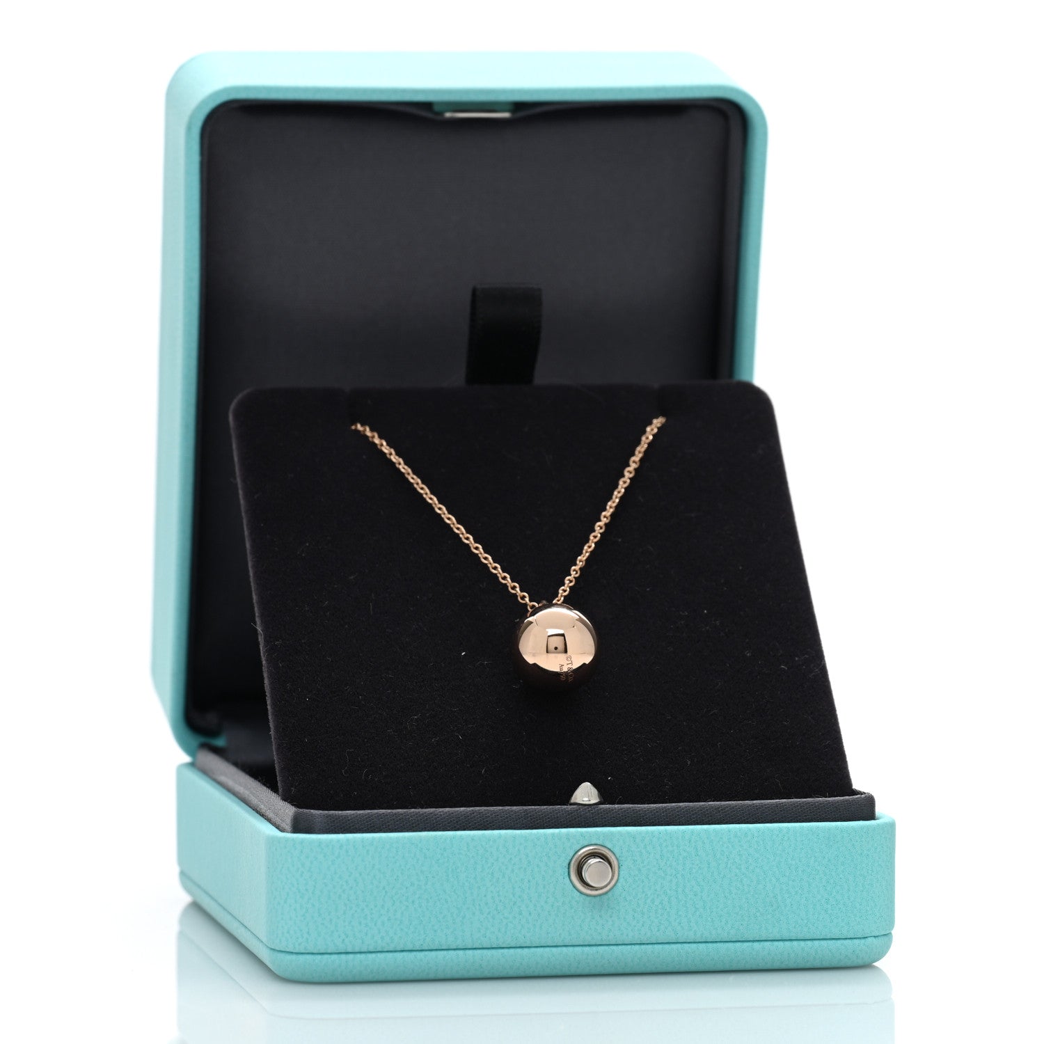 Tiffany 18K Rose Gold 8mm HardWear Ball Pendant Necklace 5 of 5
