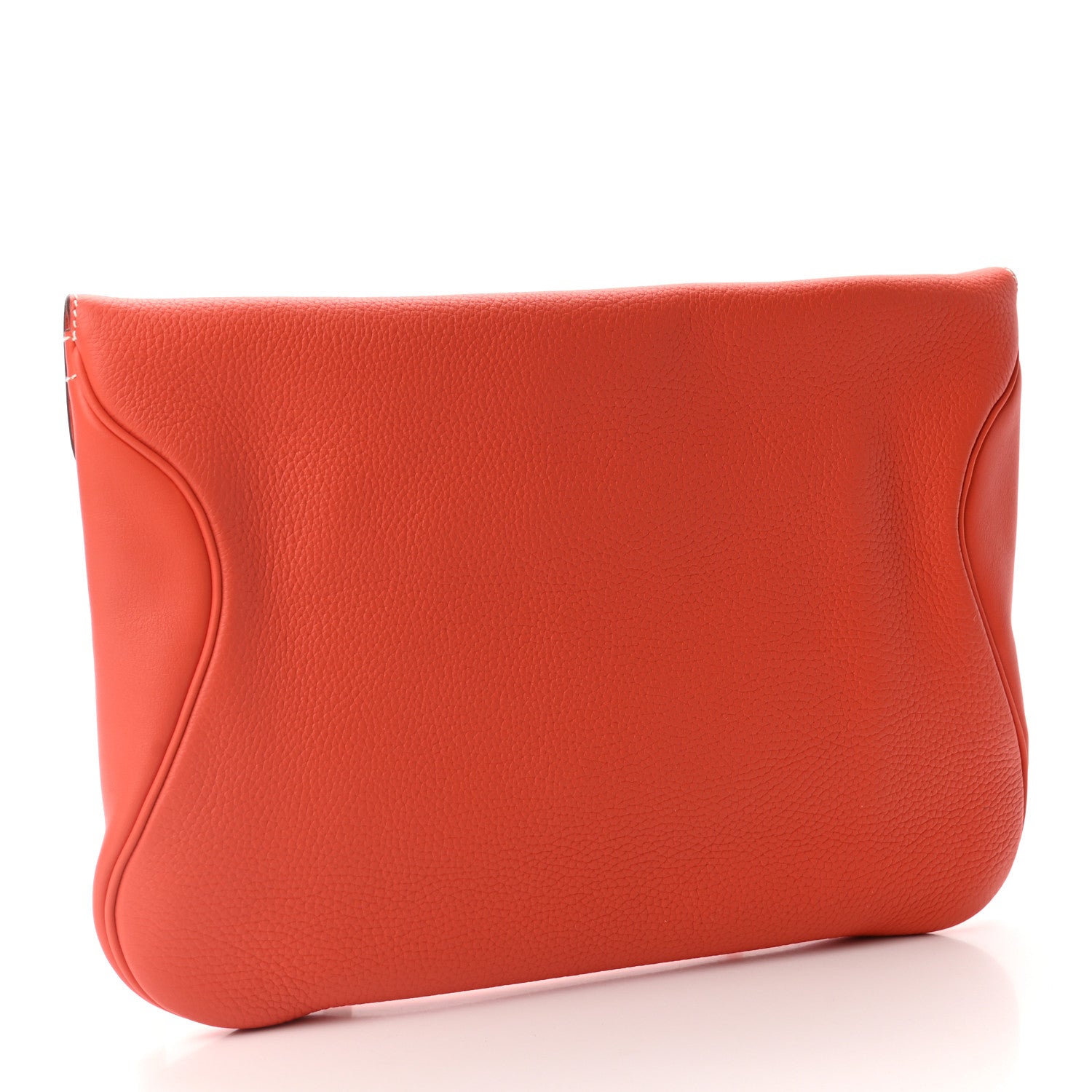 Hermes Swift Taurillon Clemence Vache Hunter Virevolte Pochette Orange Poppy 3 of 7