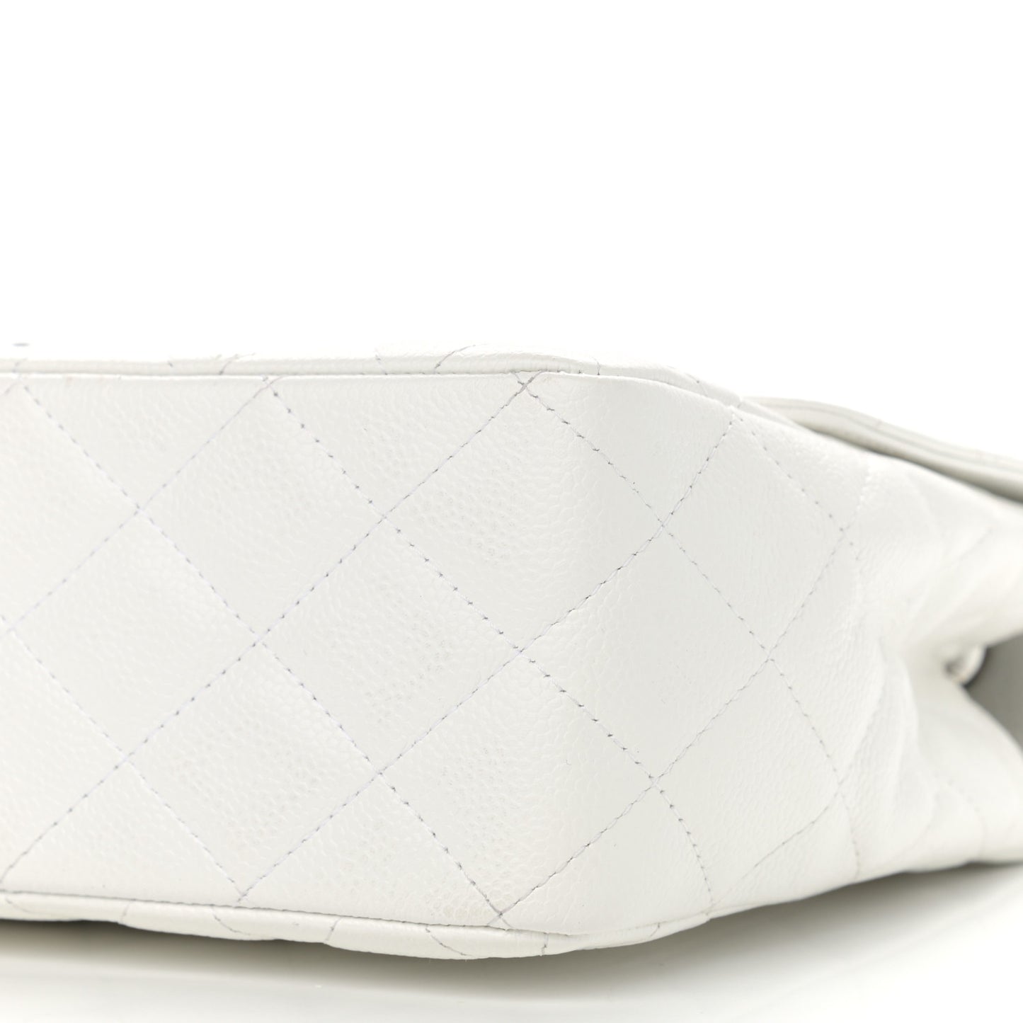 Caviar Quilted Jumbo Single Flap White