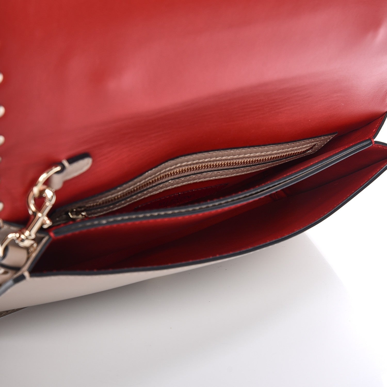 Valentino Garavani Nappa Rockstud Wristlet Clutch Poudre 5 of 8