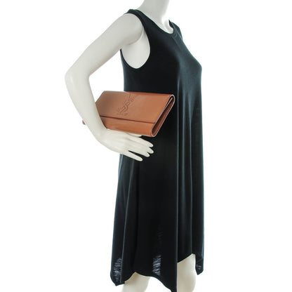 Saint Laurent Textured Patent Calfskin Monogram Large Belle De Jour Clutch Nude 2 of 7