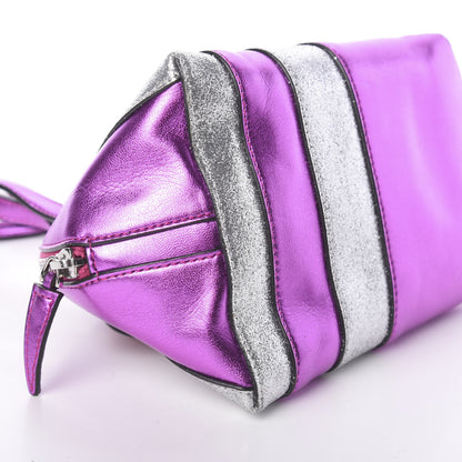 Gucci Metallic Calfskin Childrens Zoo Bee Bag Purple 6 of 7