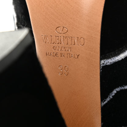 Valentino Garavani Velvet Panther Embroidered Ankle Boots Black 39 6 of 12