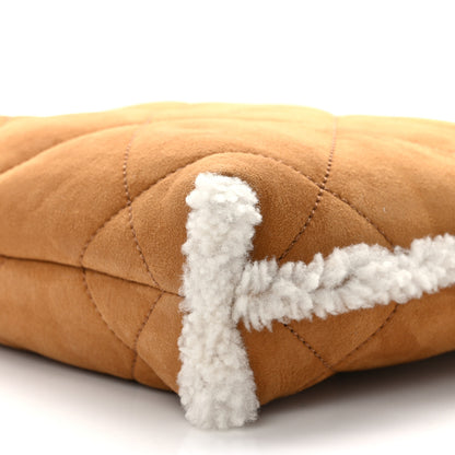 Chanel Suede Shearling Quilted Small Chanel 22 Brown White 9 of 14