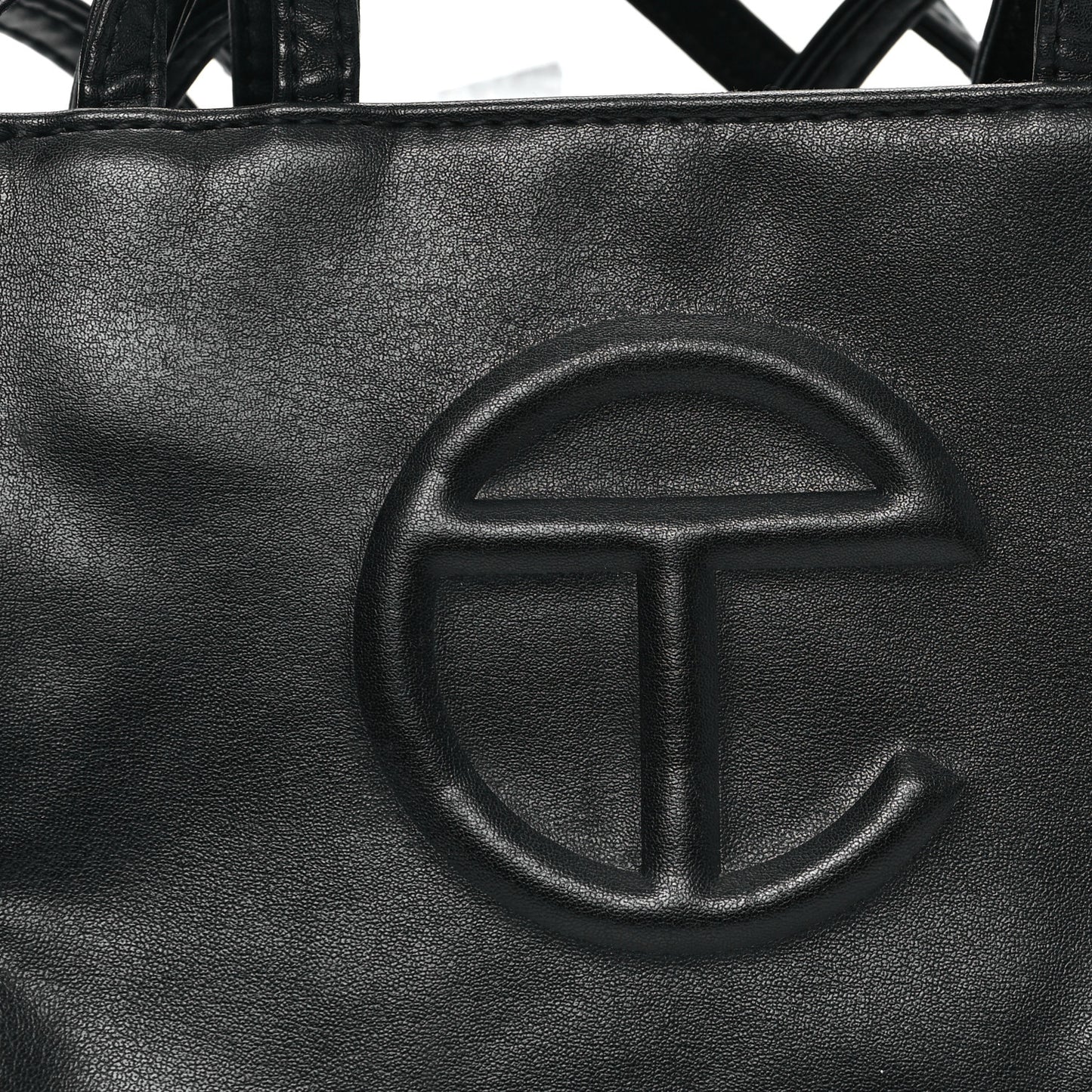 Vegan Leather Small Shopping Bag Black