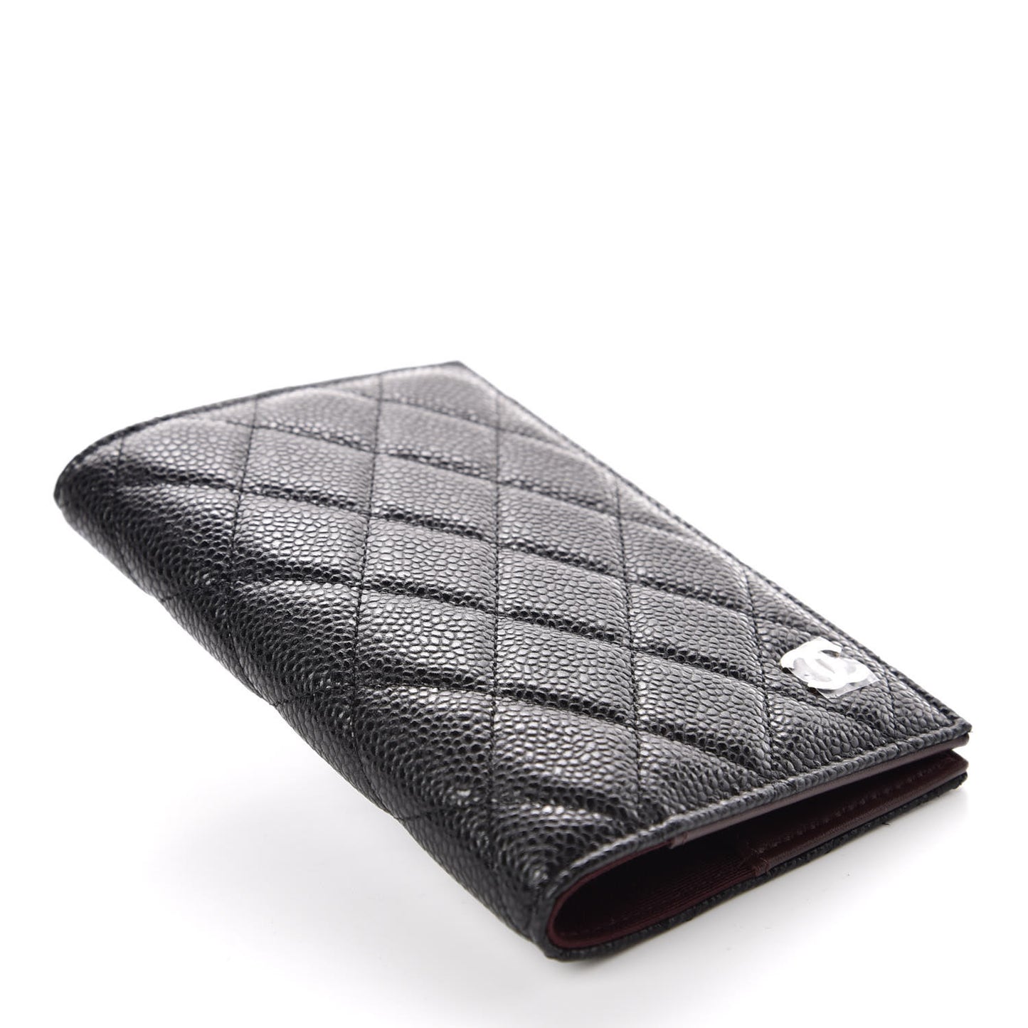 Caviar Quilted Passport Holder Black