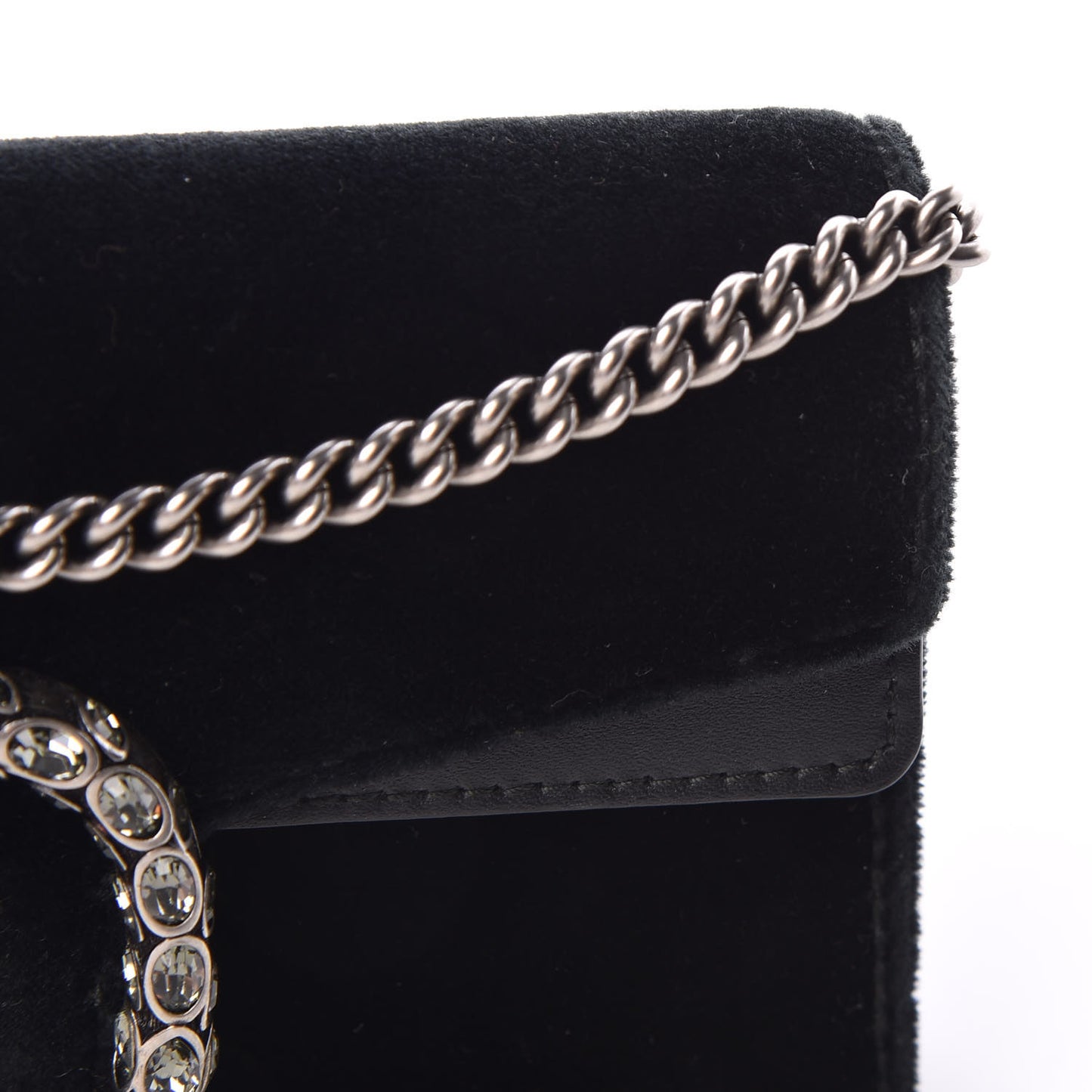 Velvet Super Mini Dionysus Shoulder Bag Black