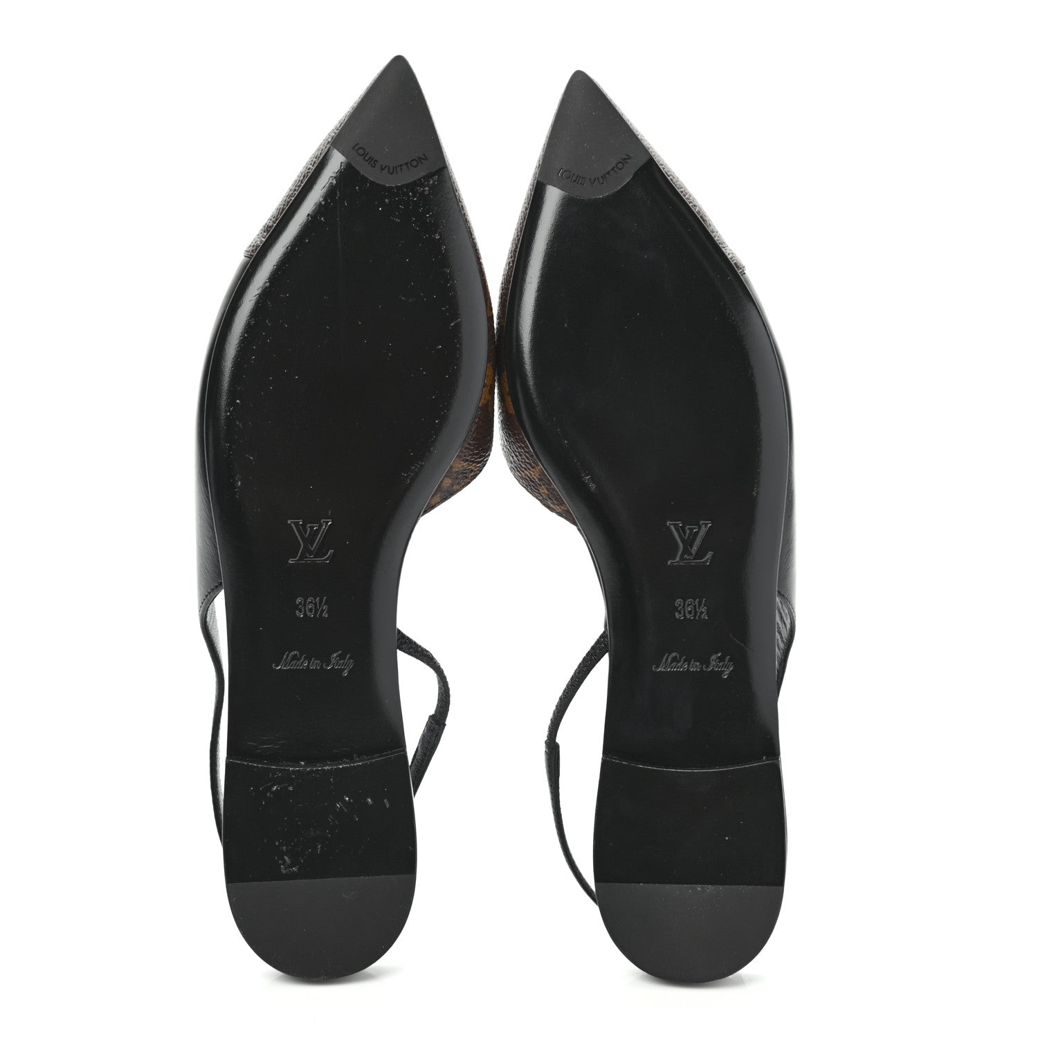 Louis Vuitton Patent Monogram Cherie Slingback Ballerina Flats 36.5 5 of 9