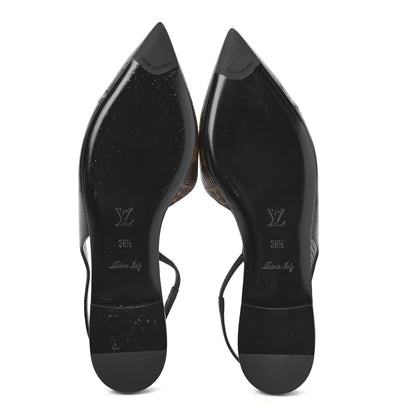 Louis Vuitton Patent Monogram Cherie Slingback Ballerina Flats 36.5 5 of 9