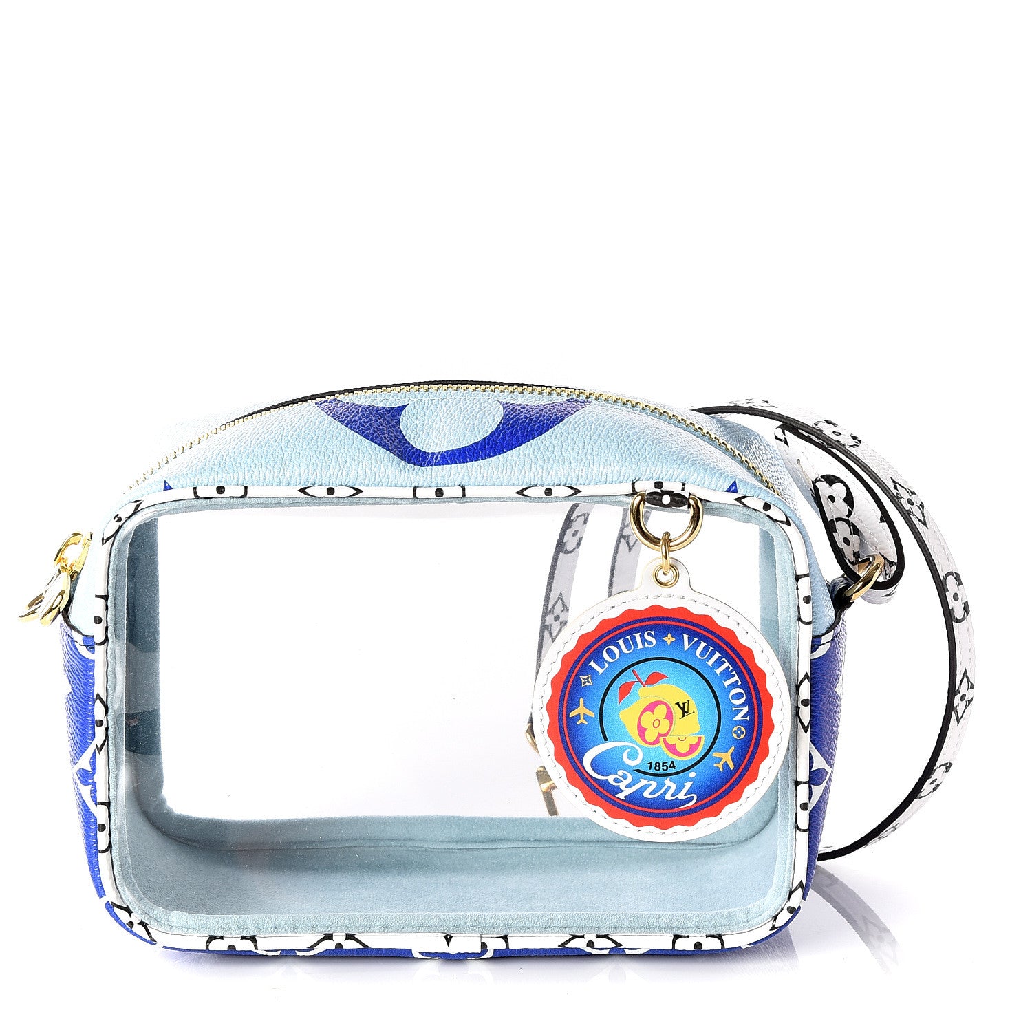 Louis Vuitton Monogram Giant Capri Beach Pouch Blue 1 of 12