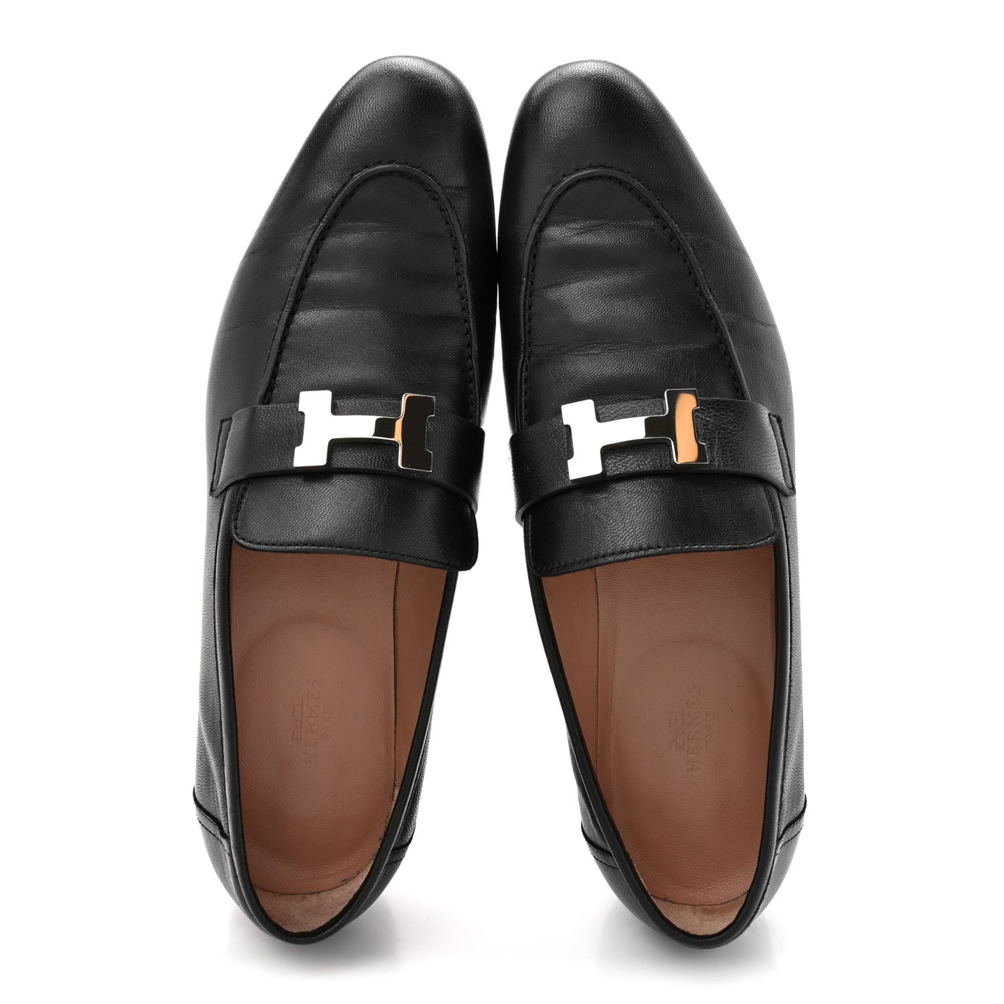 Goatskin Womens Paris Loafers 40 Black