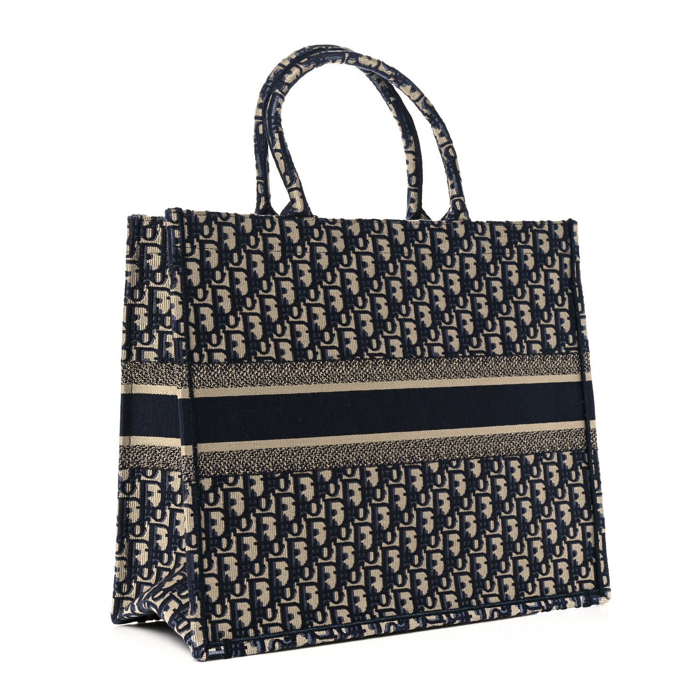 Oblique Large Book Tote Blue Multicolor