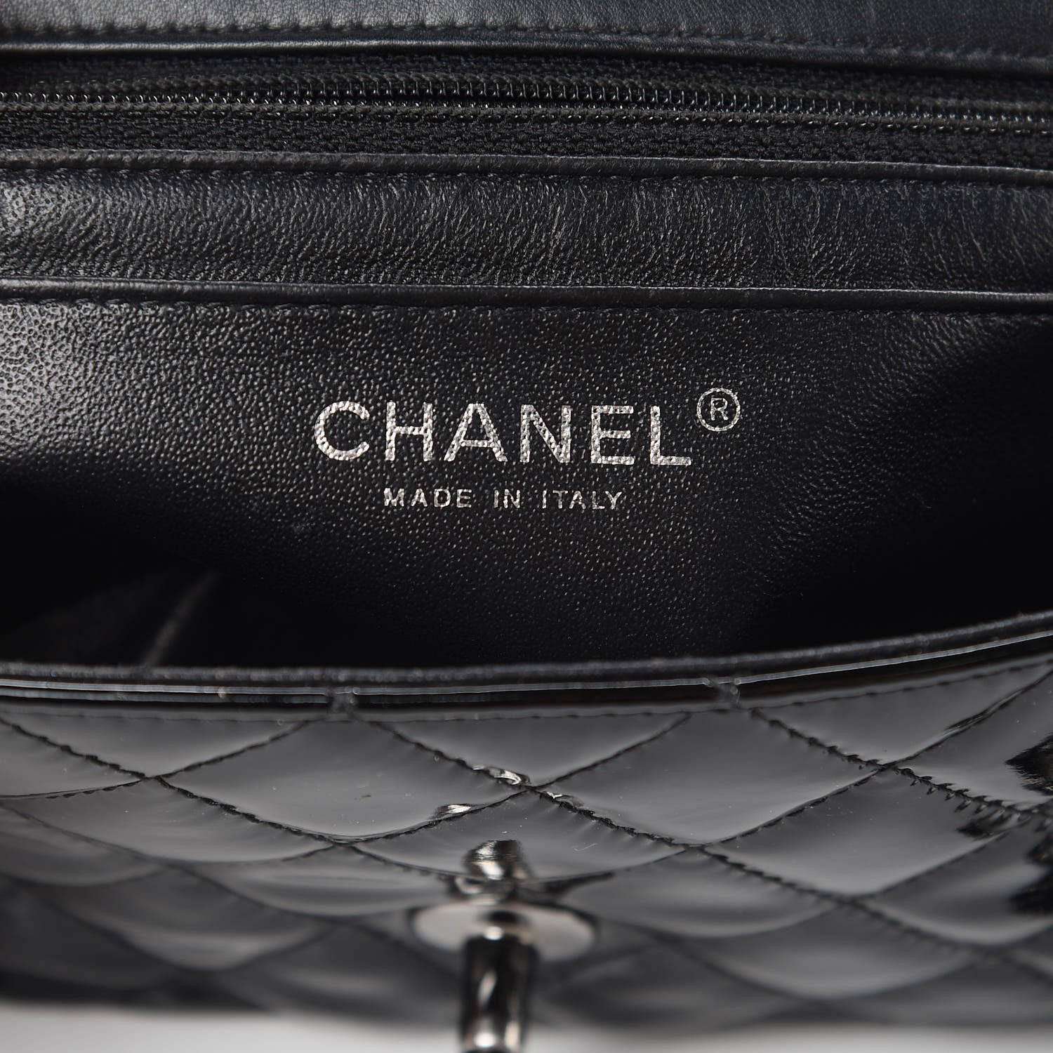 Chanel Patent Calfskin Quilted Mini Rectangular Flap Black 6 of 11
