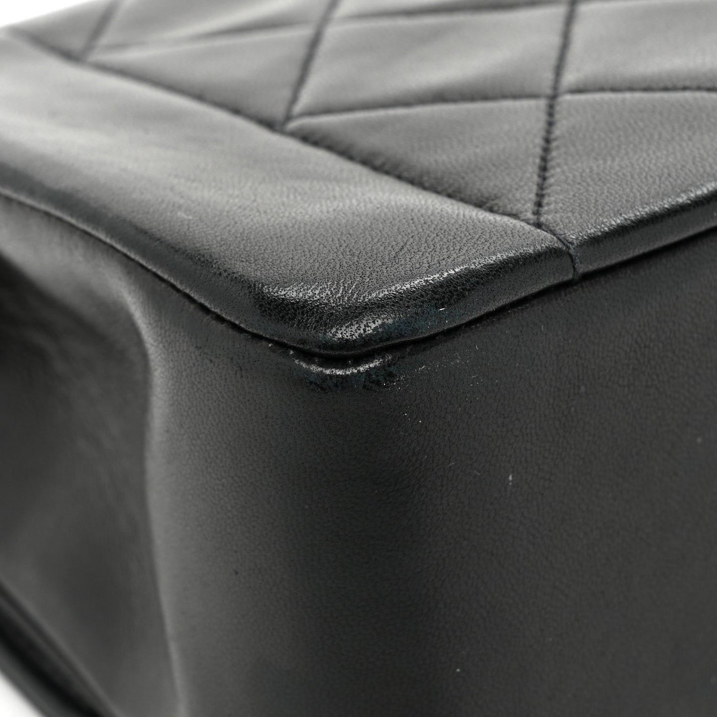 Lambskin Quilted Small Single Flap Black
