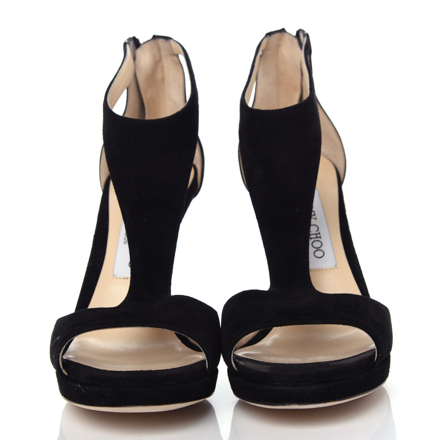 Suede Lana 100 Sandals 36.5 Black