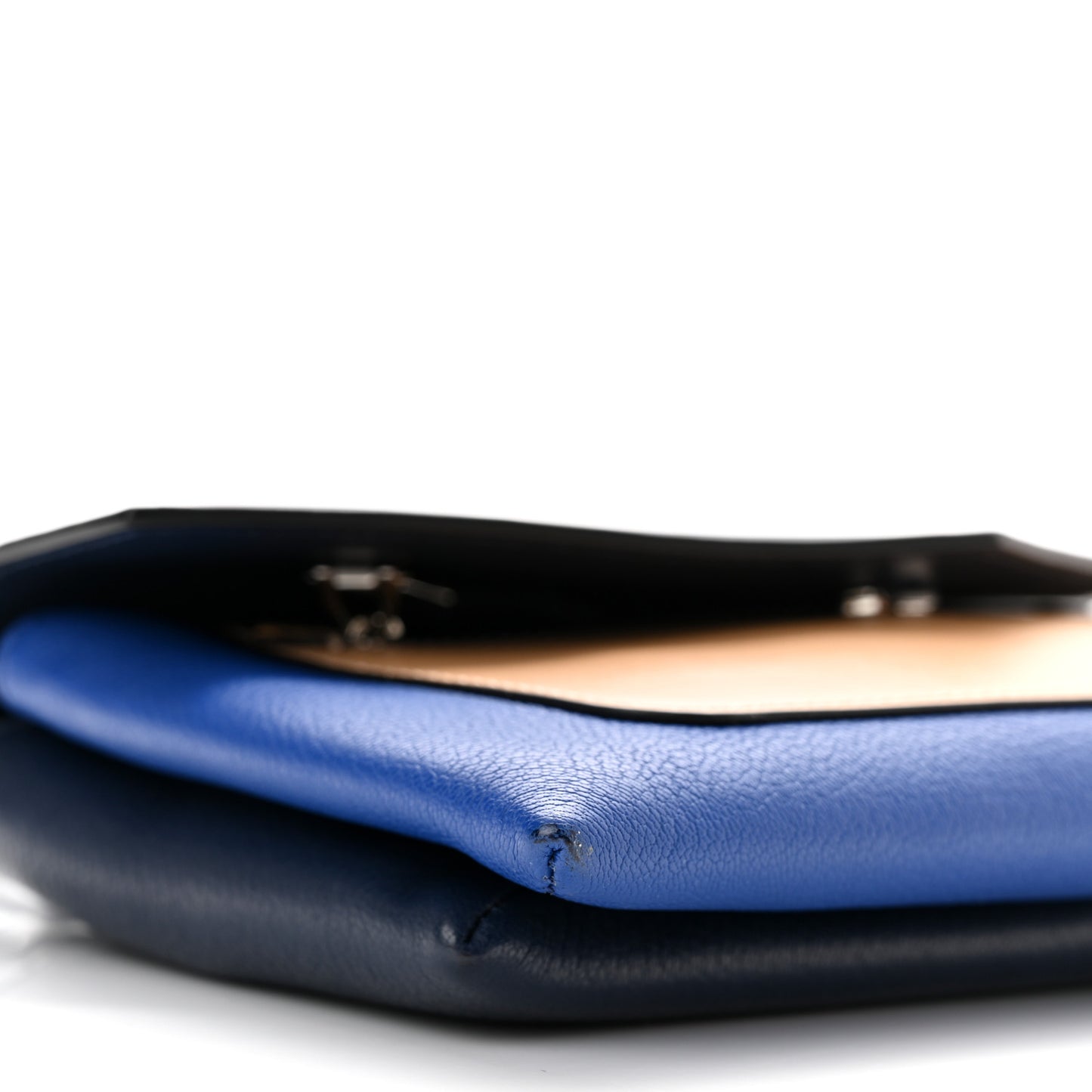 Calfskin Duetto Crossbody Bag Night Blue