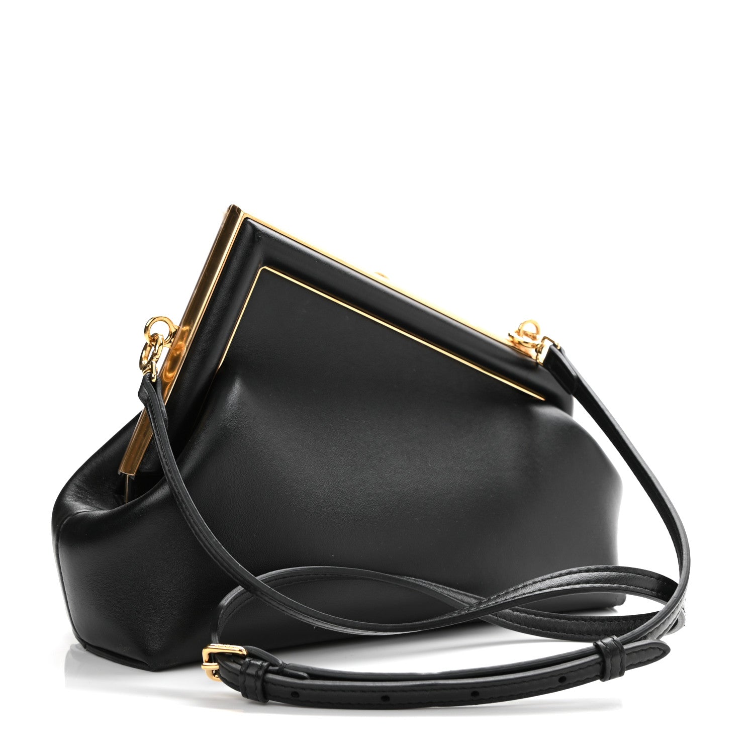 Fendi Shiny Nappa Small Fendi First Black 3 of 10