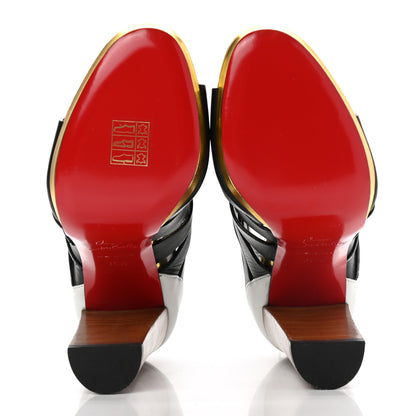 Christian Louboutin Calfskin Decoupata 120 Sandals 35.5 Black White 5 of 8