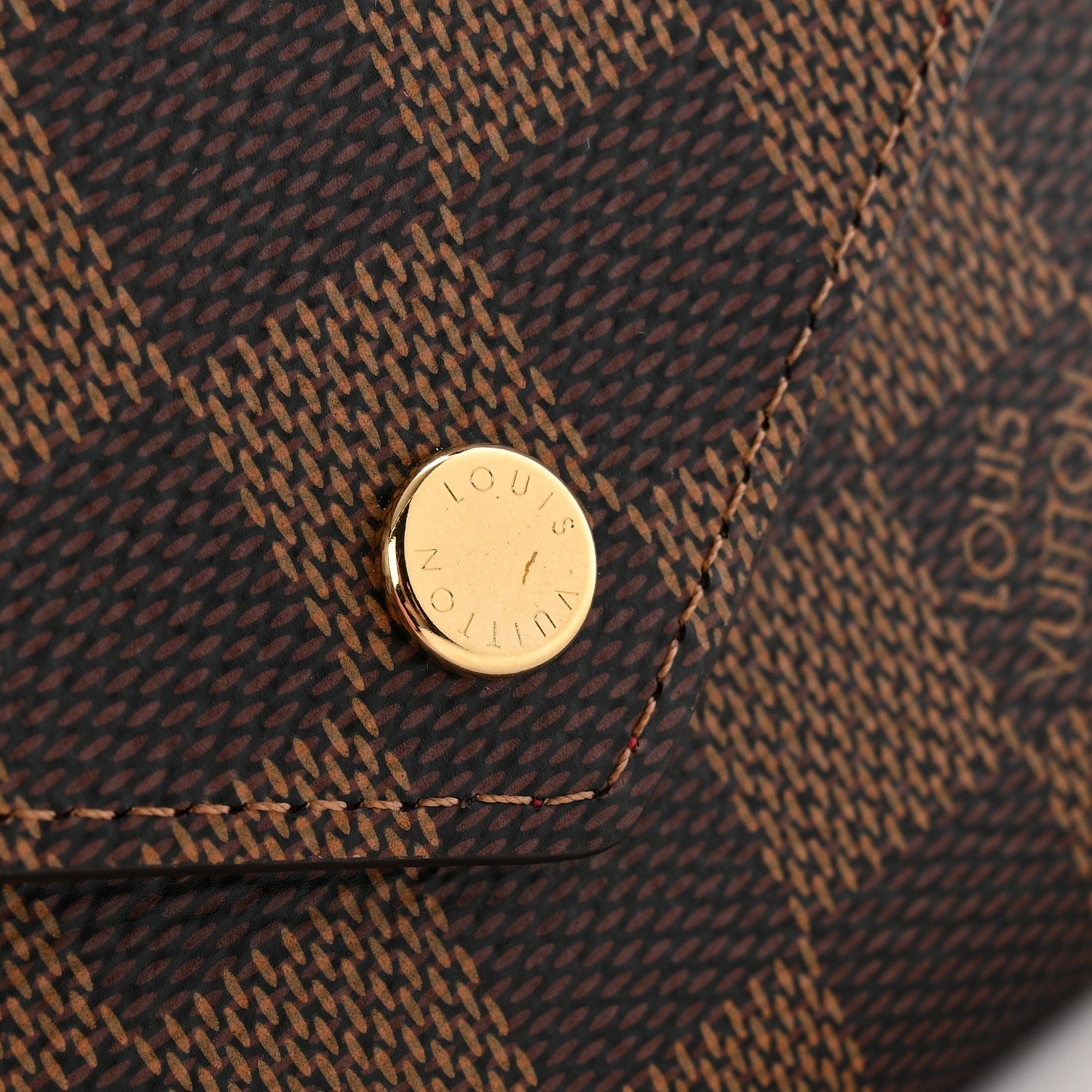 Louis Vuitton Damier Ebene Victorine Wallet Red 7 of 8
