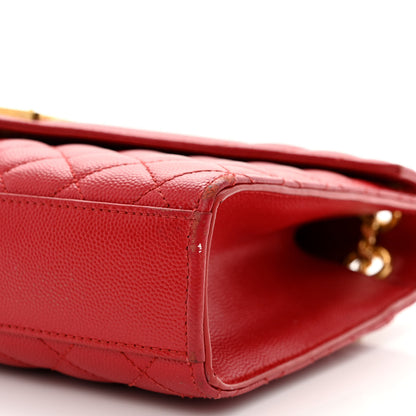 Saint Laurent Grain De Poudre Textured Mixed Matelasse Triquilt Medium Monogram Satchel New Red 12 of 18