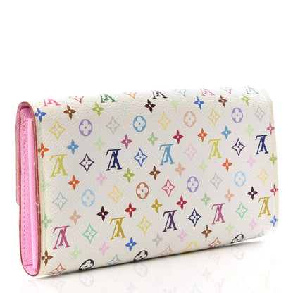 Louis Vuitton Monogram Multicolor Sarah Wallet White Litchi 2 of 9