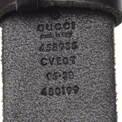 Gucci Calfskin Snake Belt 95 38 Black 6 of 9