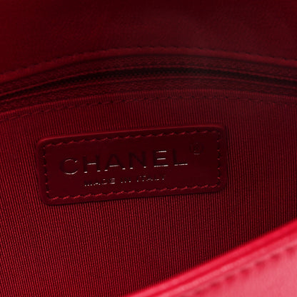 Chanel Sheepskin Quilted Medium Vintage Mademoiselle Flap Red 6 of 9
