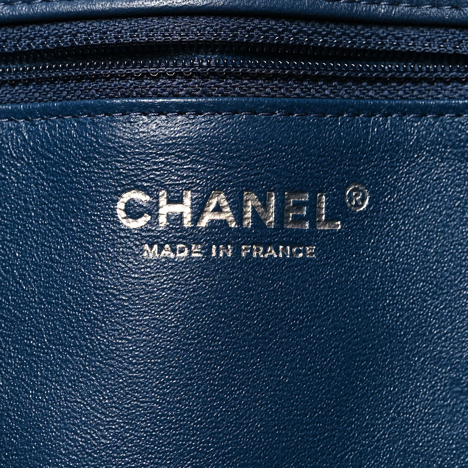 Chanel Caviar Quilted Flap Clutch Navy 6 of 11