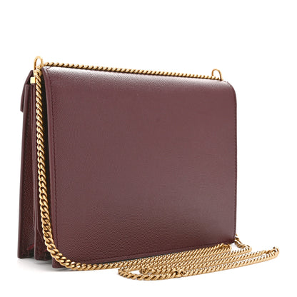Saint Laurent Grain De Poudre Monogram Cassandra Clasp Bag Rouge Legion 3 of 11