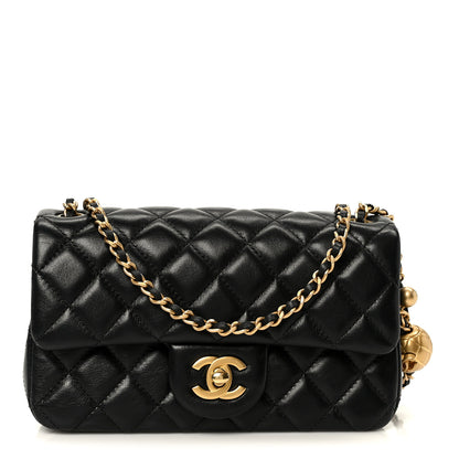 Chanel Lambskin Quilted Mini Rectangular Pearl Crush Flap Black 1 of 12