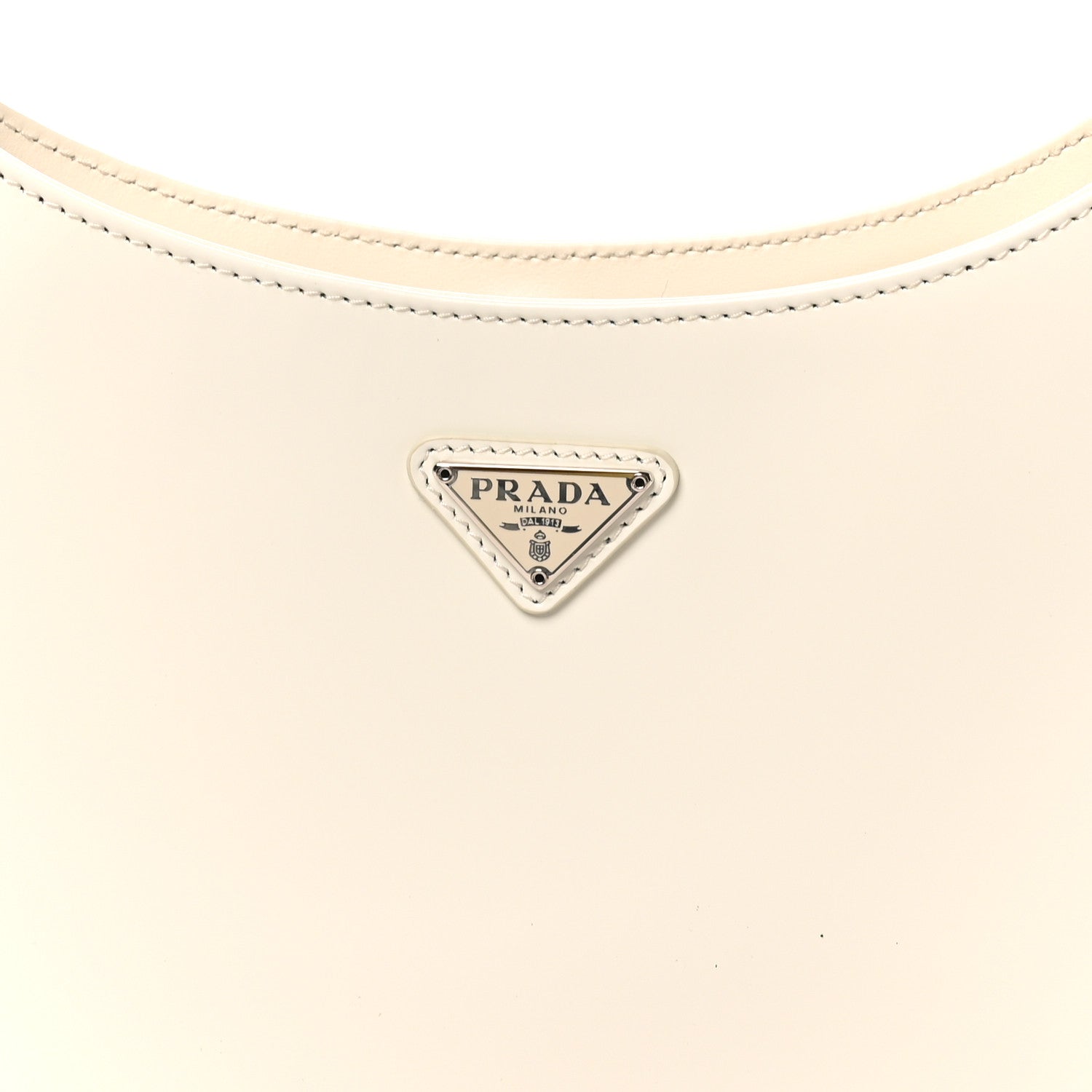 Prada Spazzolato Cleo Shoulder Bag White 7 of 9