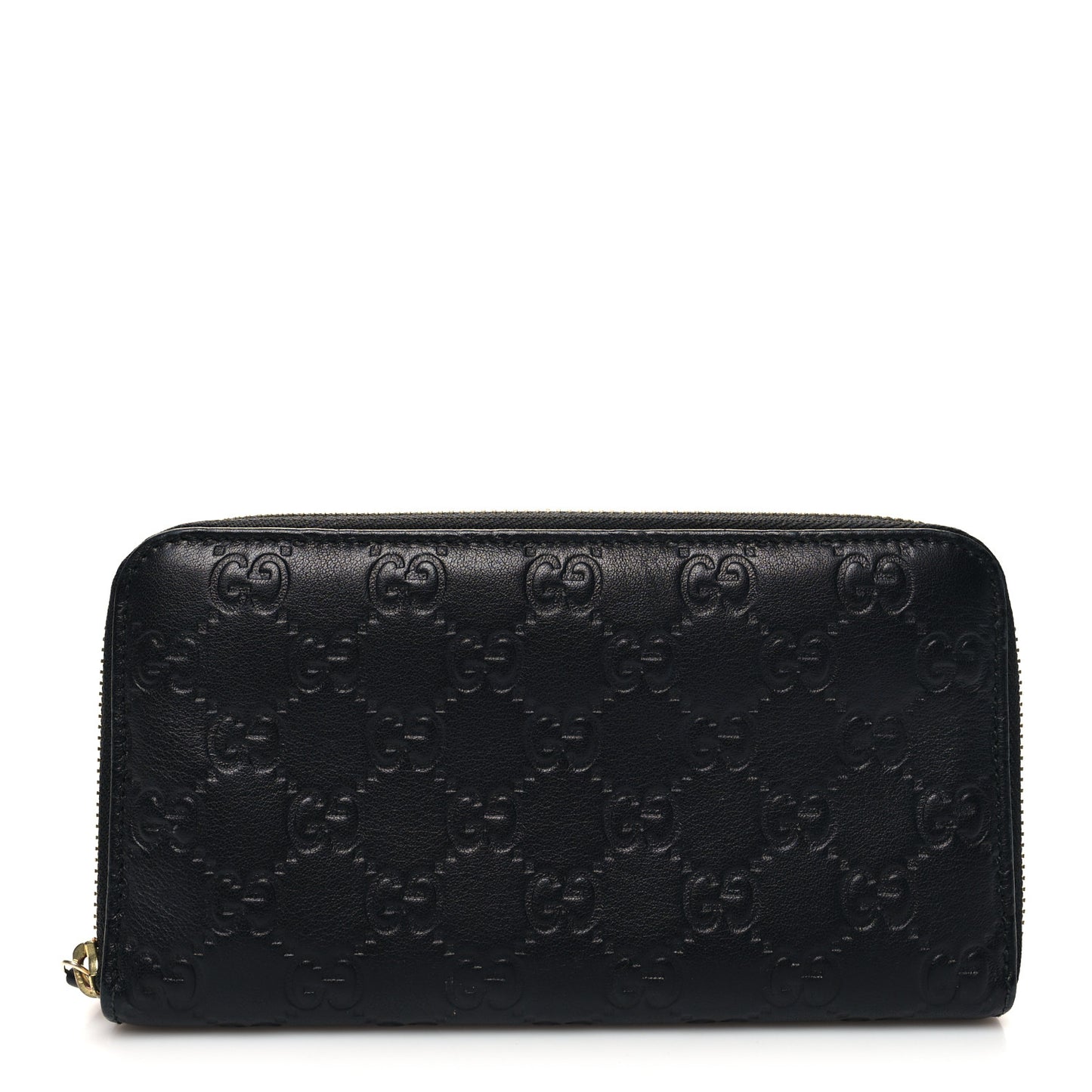 Guccissima Vitello Tender Zip Around Wallet Black